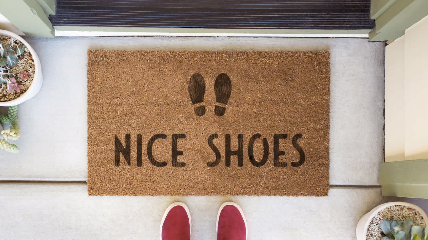 \"Nice Shoes\" doormat