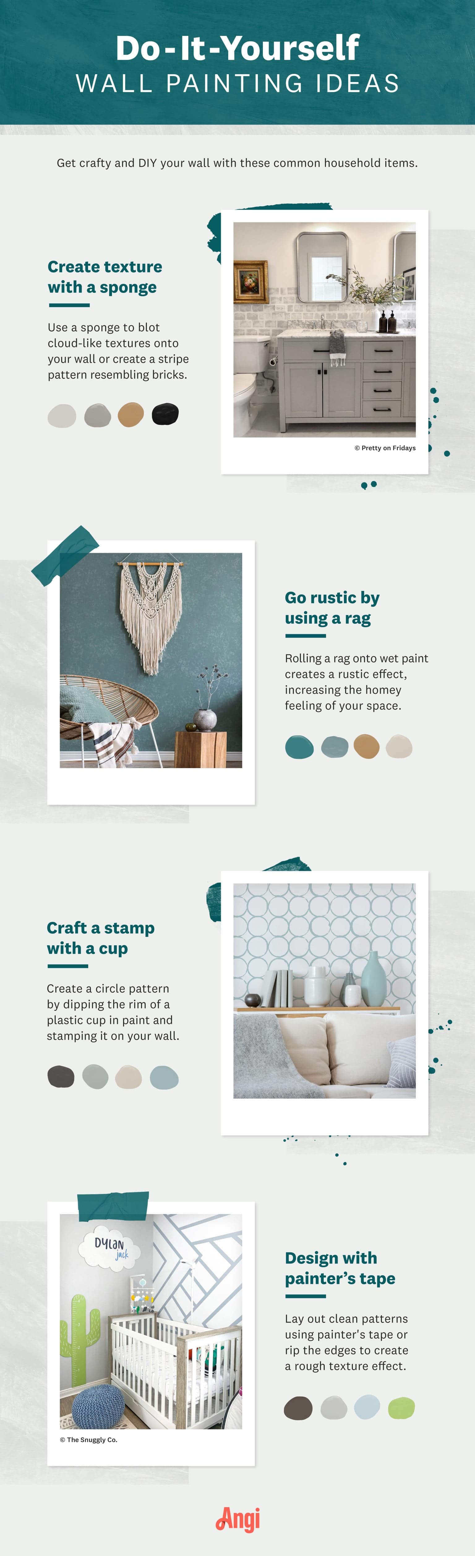 DIY wall painting ideas infographic