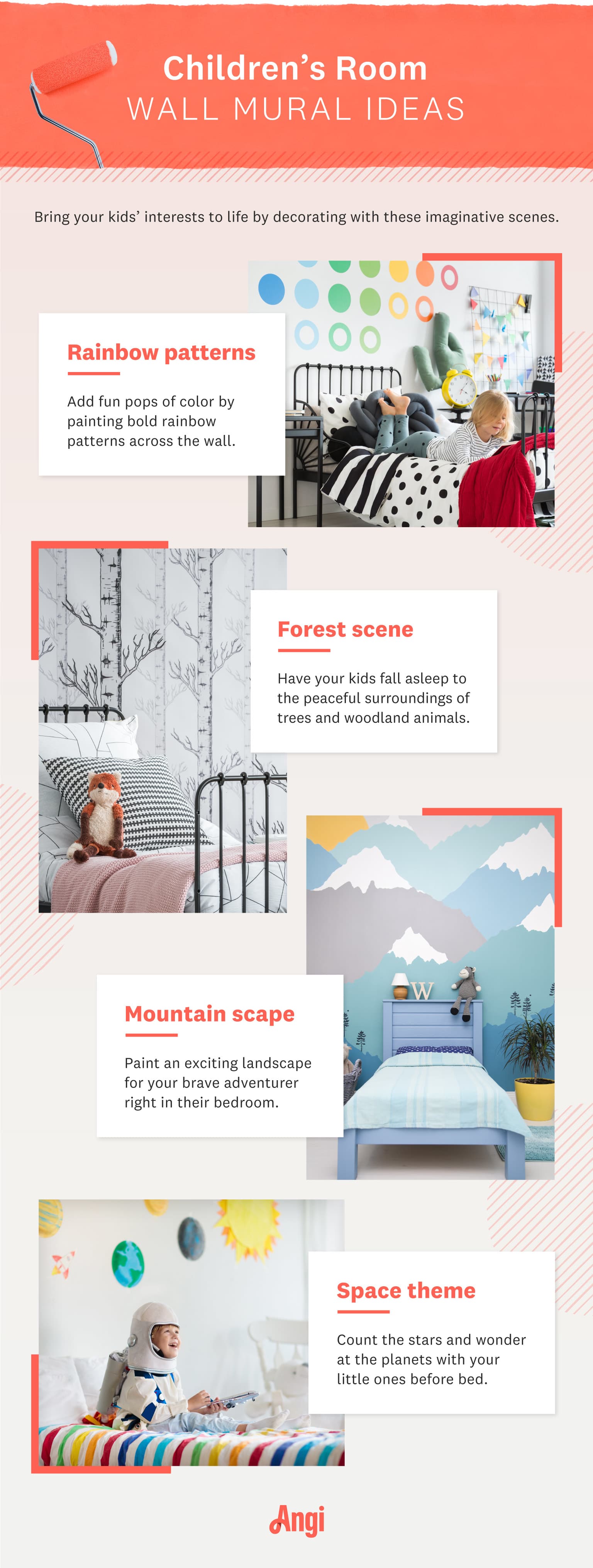 Children's room wall mural ideas