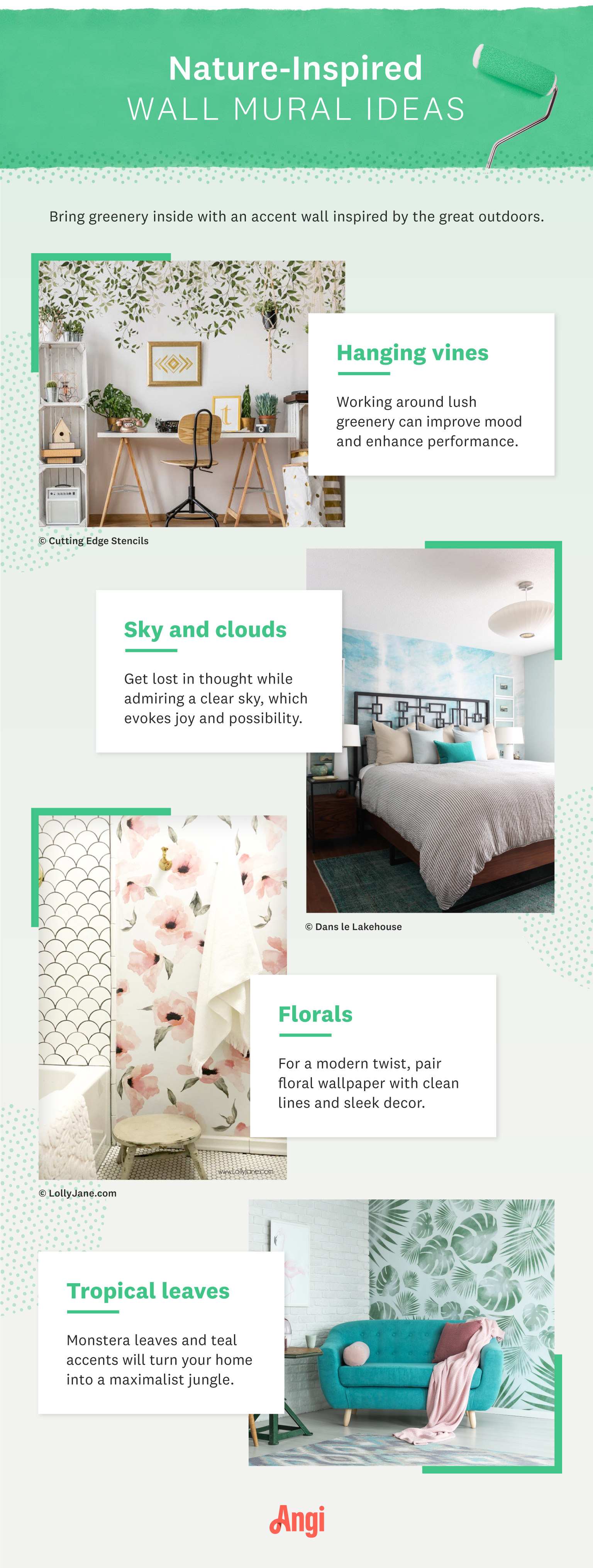 Nature-inspired wall mural ideas