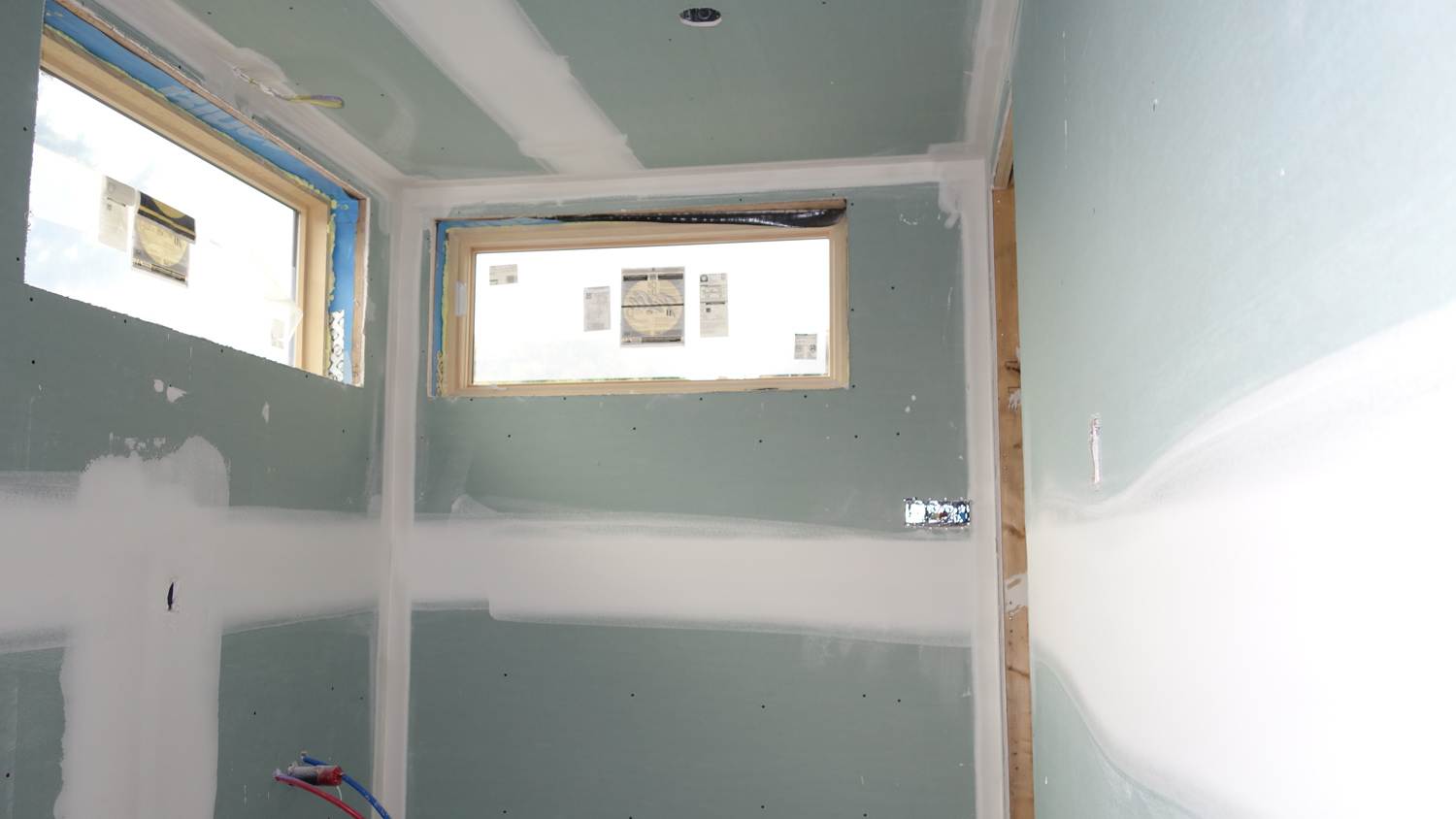 Dry wall construction area