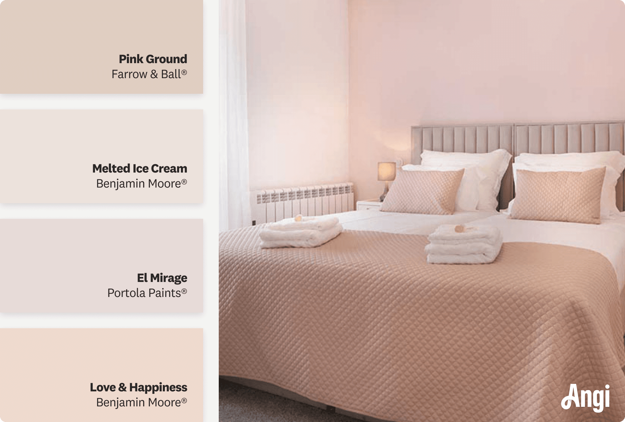 A light pink bedroom