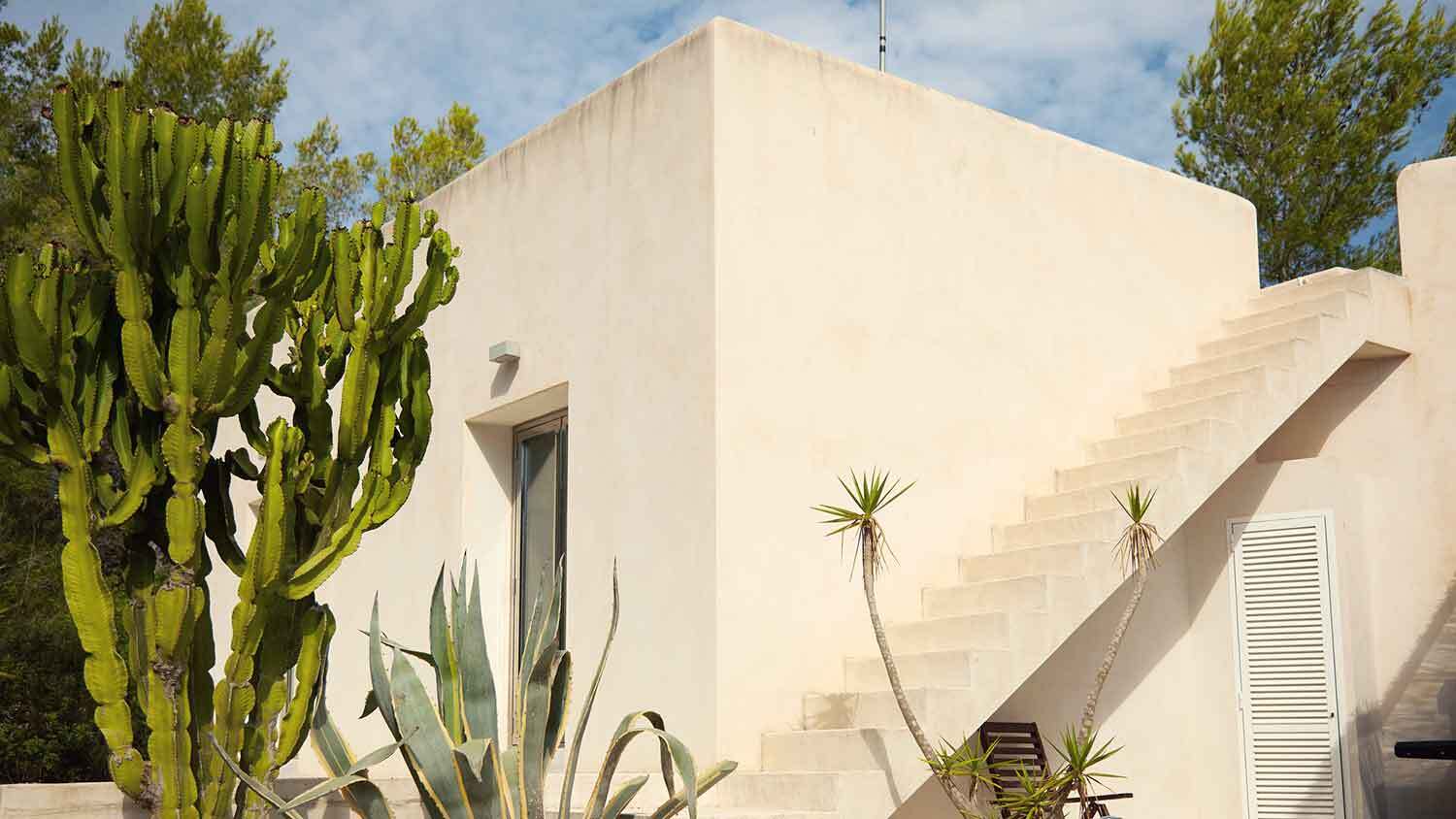 Modern spanish style house with a smooth stucco finish
