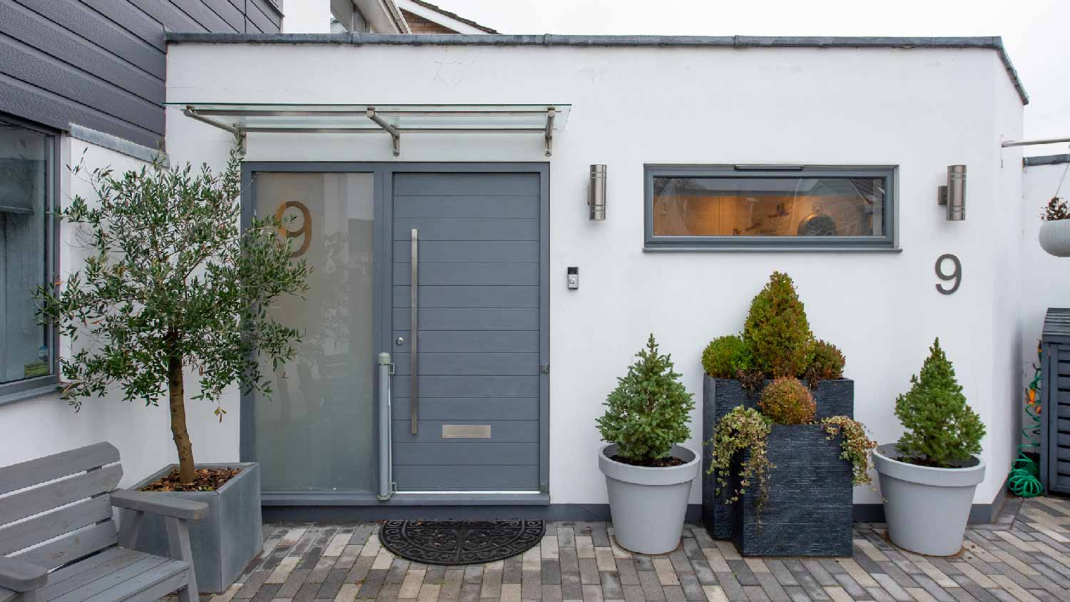An ADU built next to a house