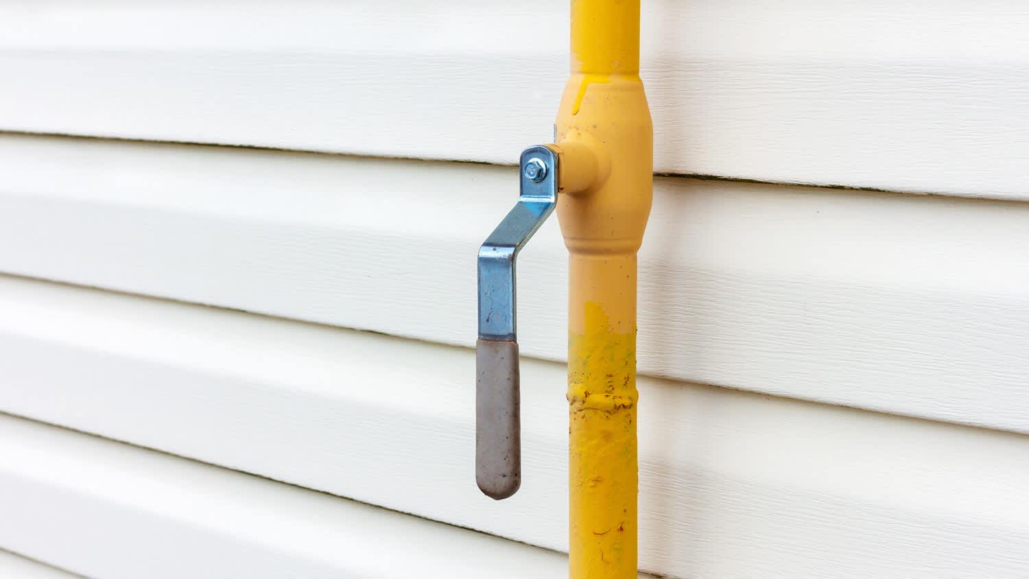 gas pipe outside house