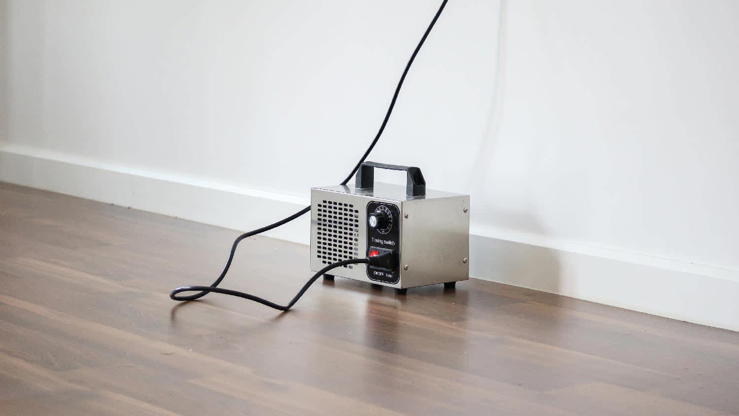 An ozone treatment machine in a room