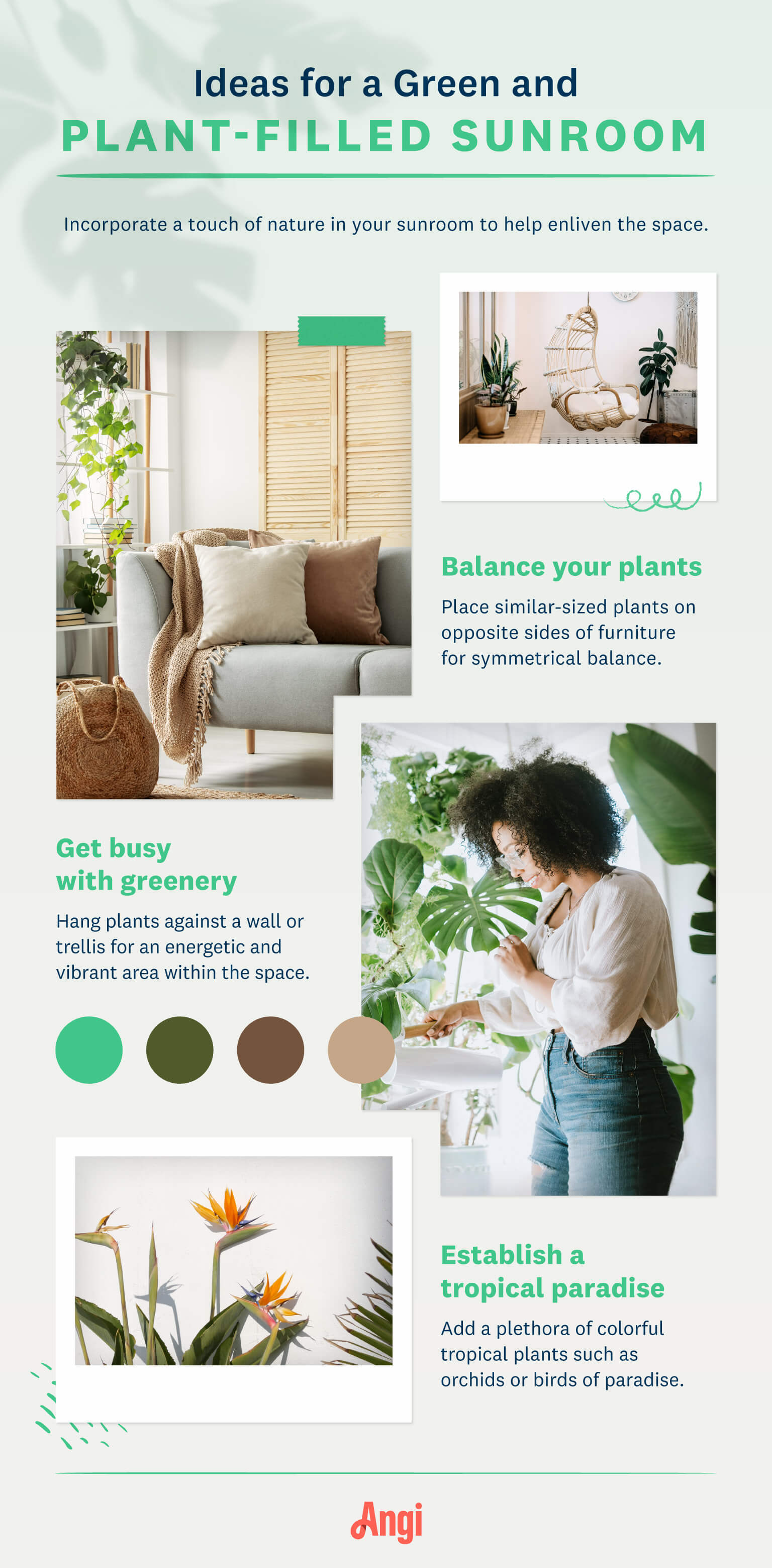 vegetative sunroom ideas infographic