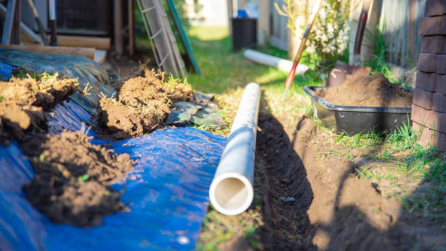 underground drainage system installation