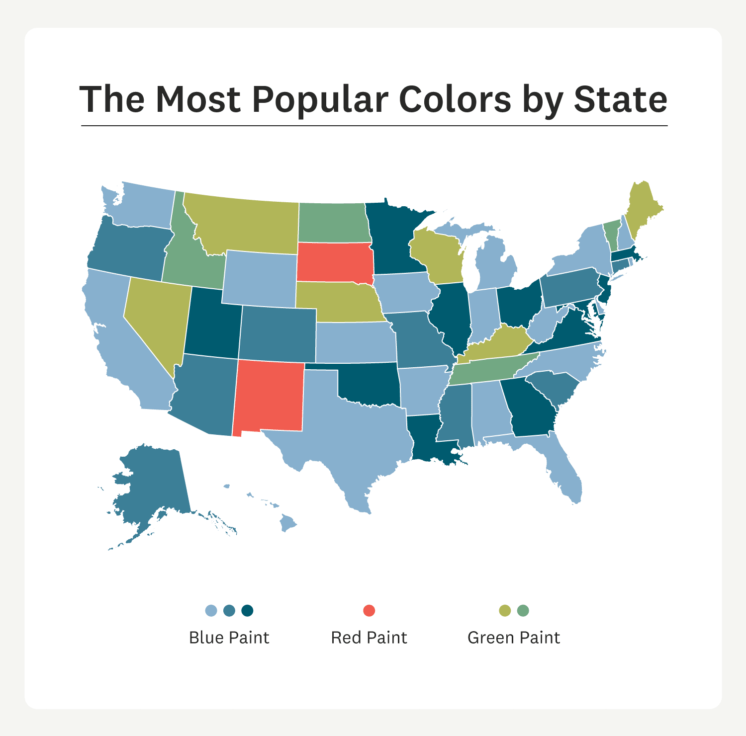 Most popular colors by state infographic