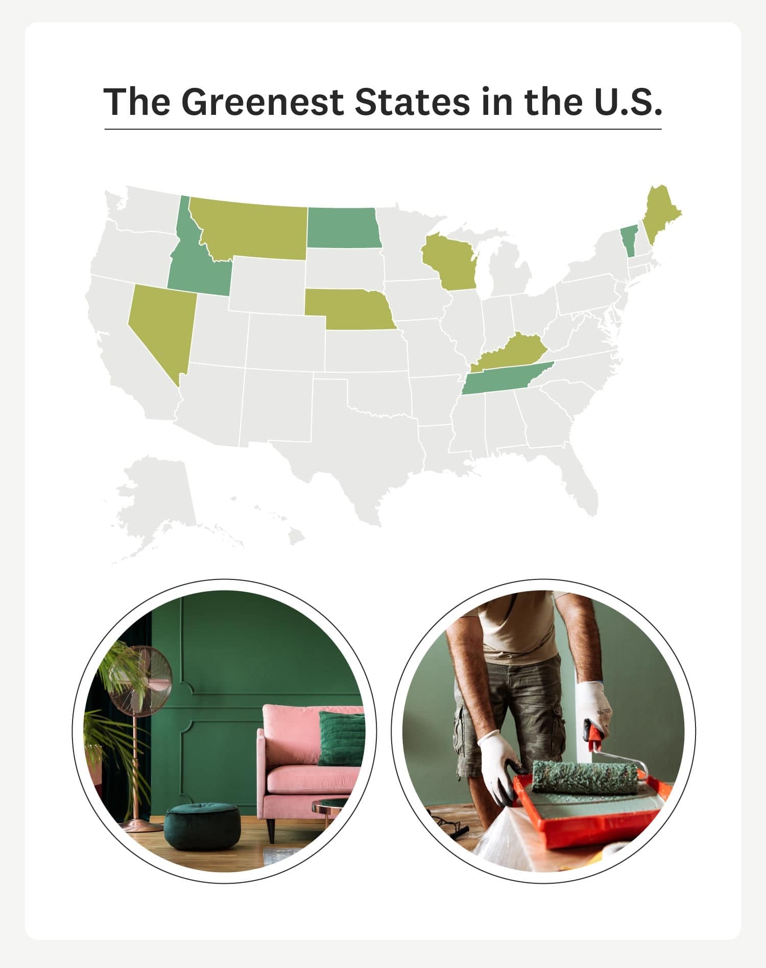 The Greenest States in the U.S. infographic