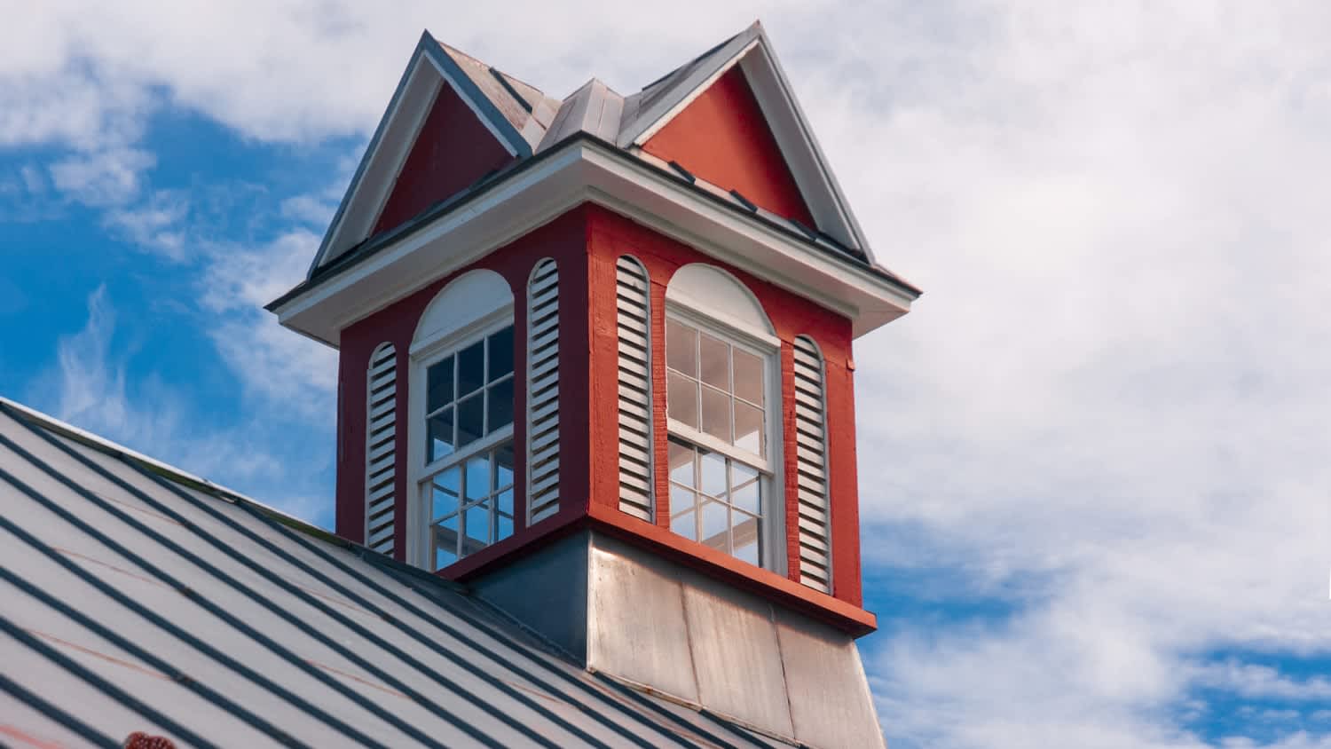 house with red cupola