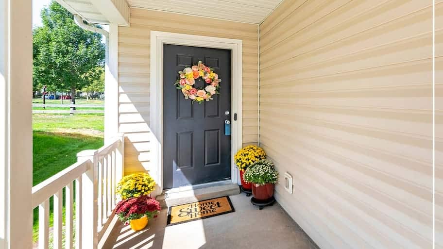 slate color front door