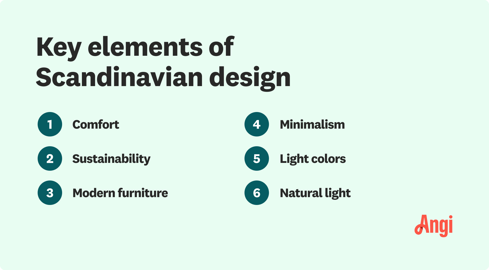 6 key elements of Scandinavian design, including comfort, light colors, and minimalism