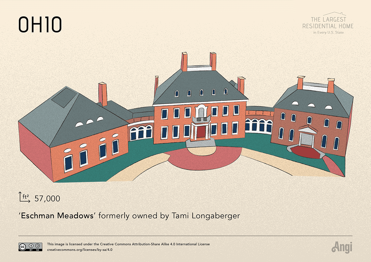 the largest house in Ohio is Eschman Meadows formerly owned by Tami Longaberger