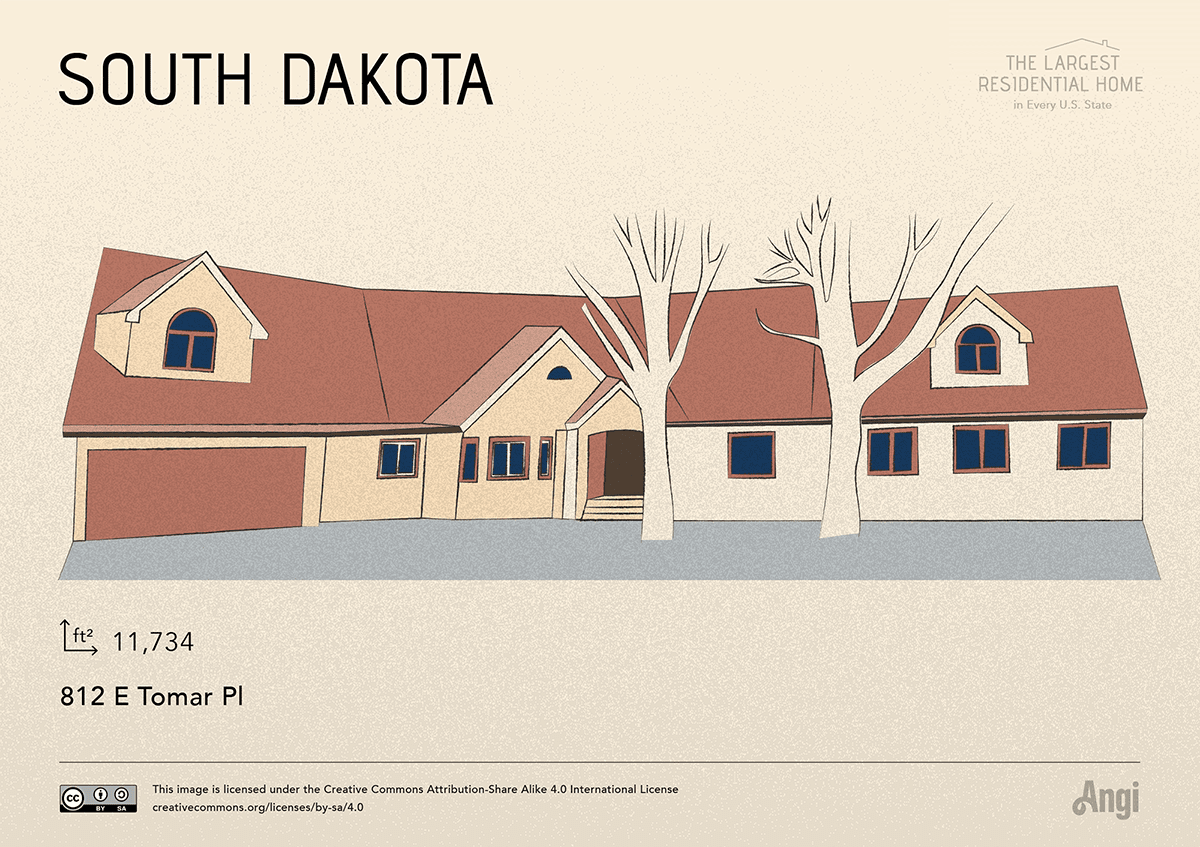 the largest home in South Dakota is 812 E Tomar Pl