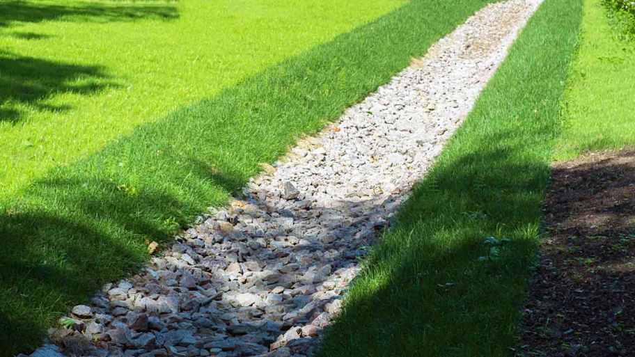 french drainage system near home