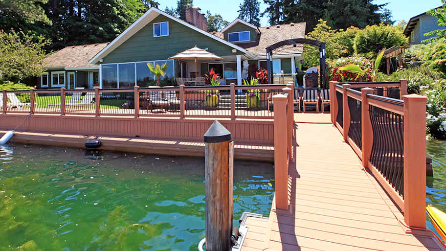 house with large dock area