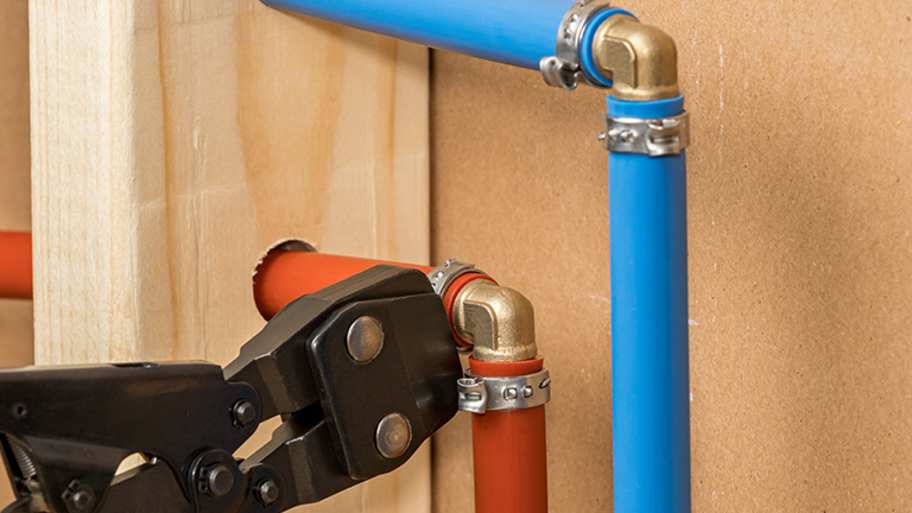 Pex plumbing water line