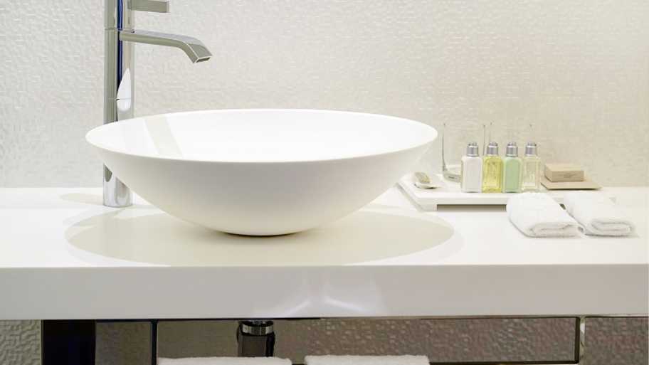 Modern white sink