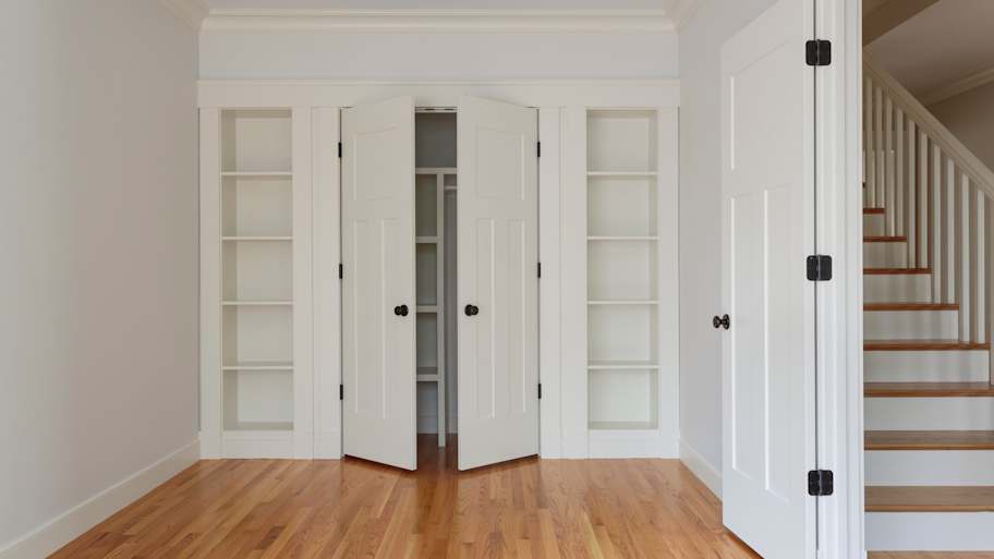 cabinets and hardwood flooring