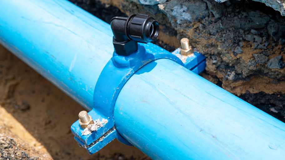 Main water line in the ground 