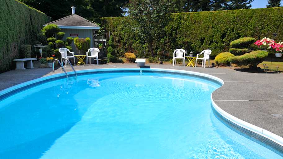 Large backyard pool