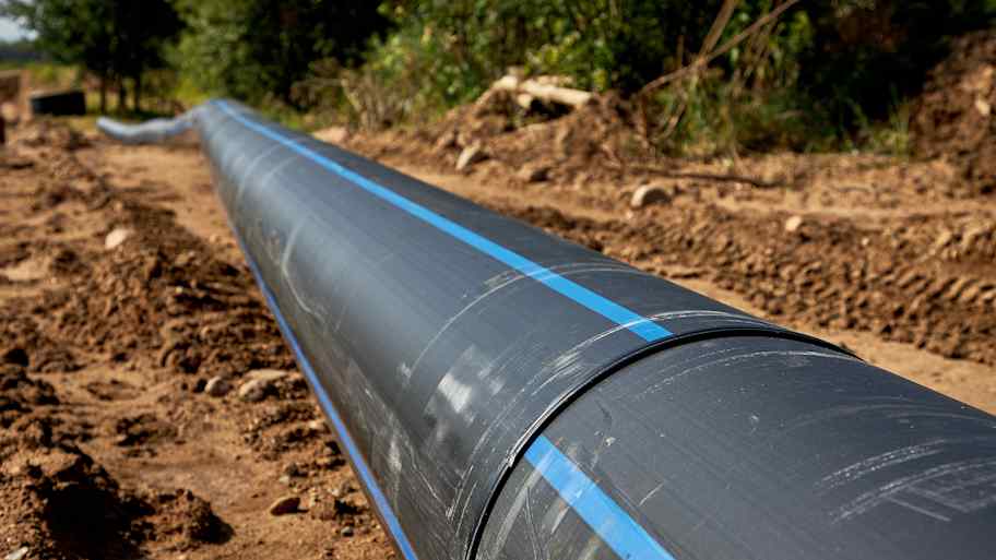 Water pipe on the ground