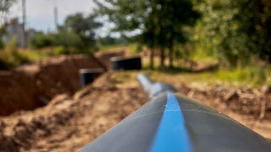 Large plastic water pipe