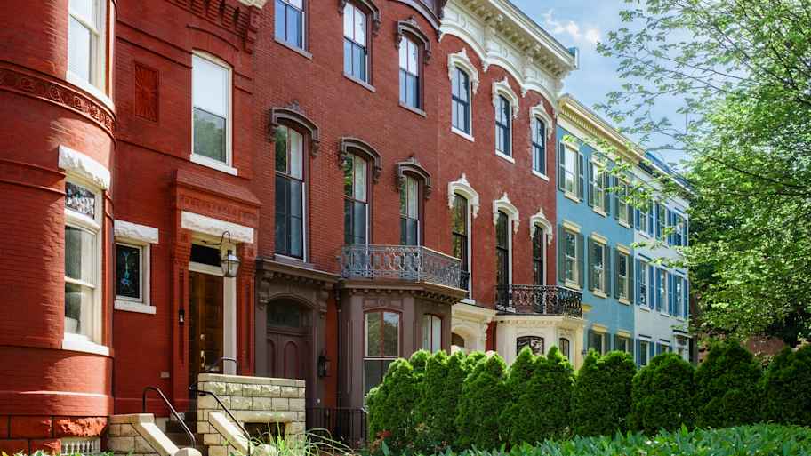 Residential Street in Historic Capitol Hill Neighborhood of Washington, DC