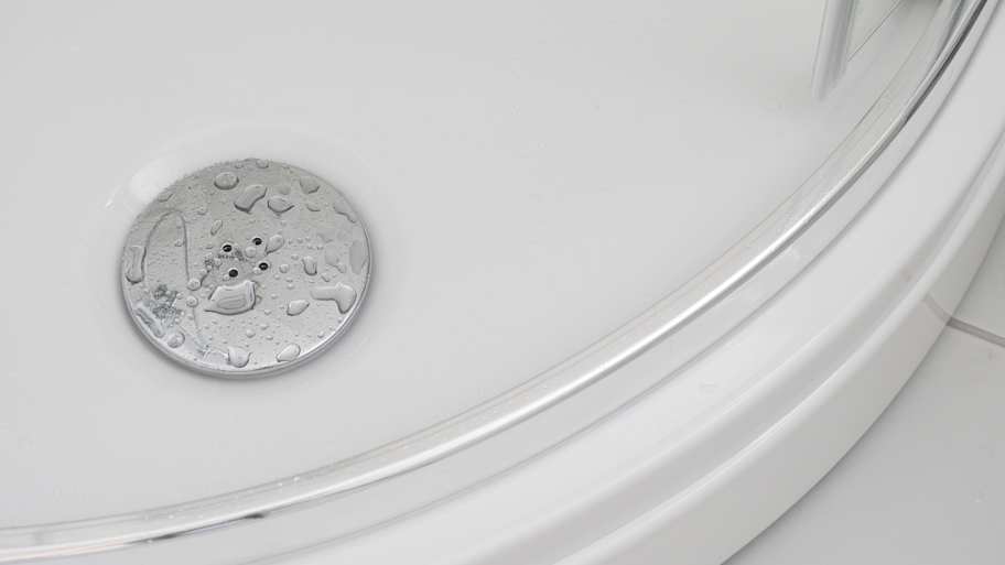 Detail of circular shower door 