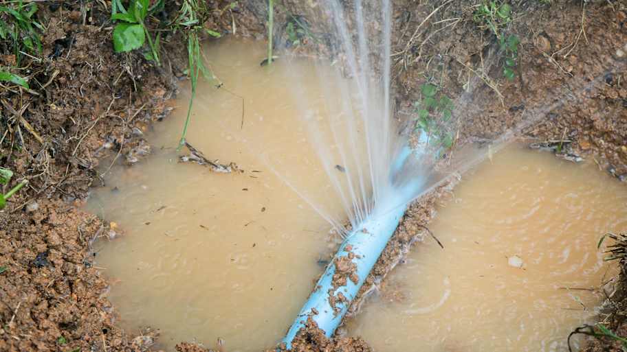 water pipe break