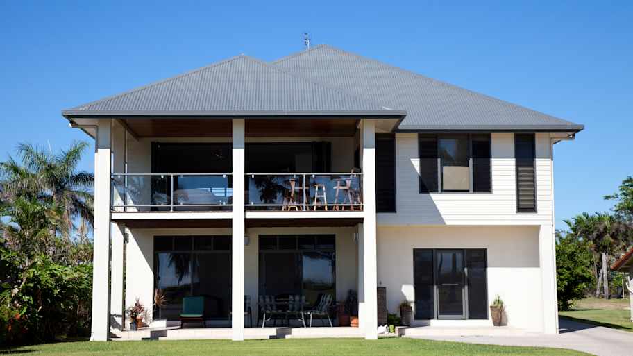 metal roof on beach house 