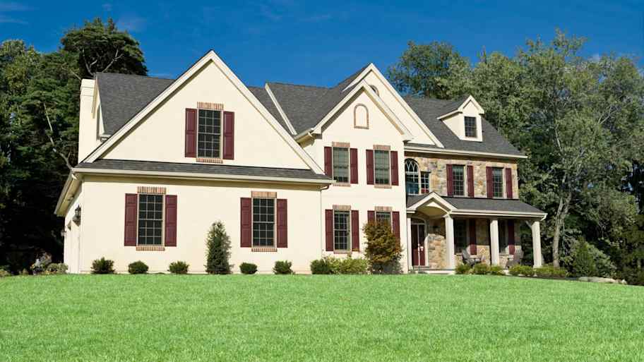 suburban philly  house with many windows