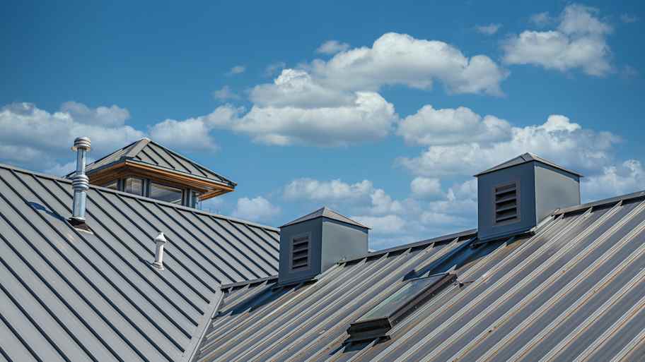 Ribbed metal roof 