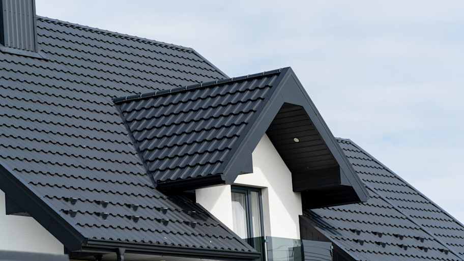 Metal roof of a modern new house
