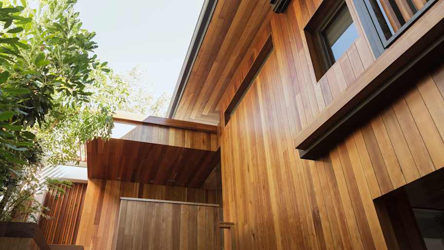 Wood siding on house 
