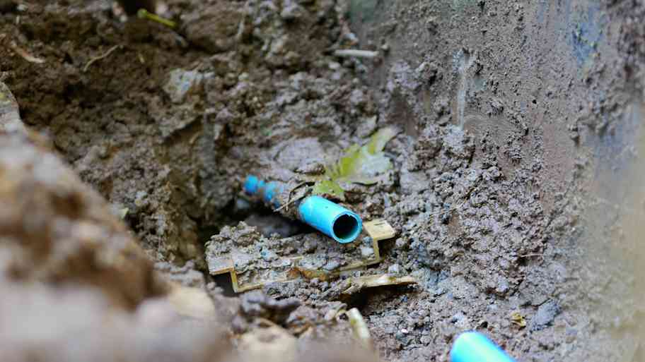 Broken water pipe