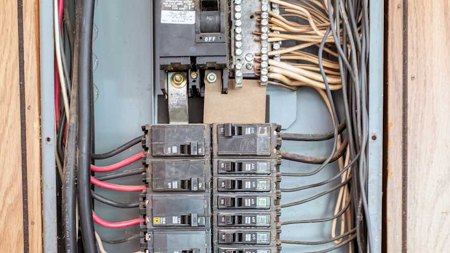 Electrical panel with different sized circuit breakers