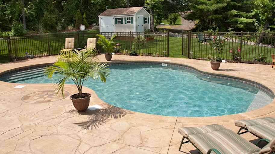 Backyard swimming pool