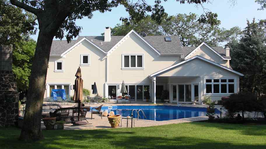 Large house backyard