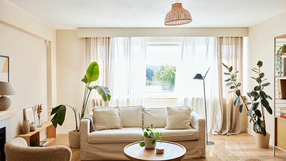 Interior of living room with furniture