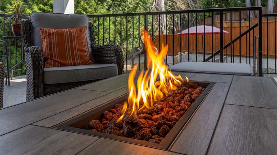 Luxurious deck with stylish patio