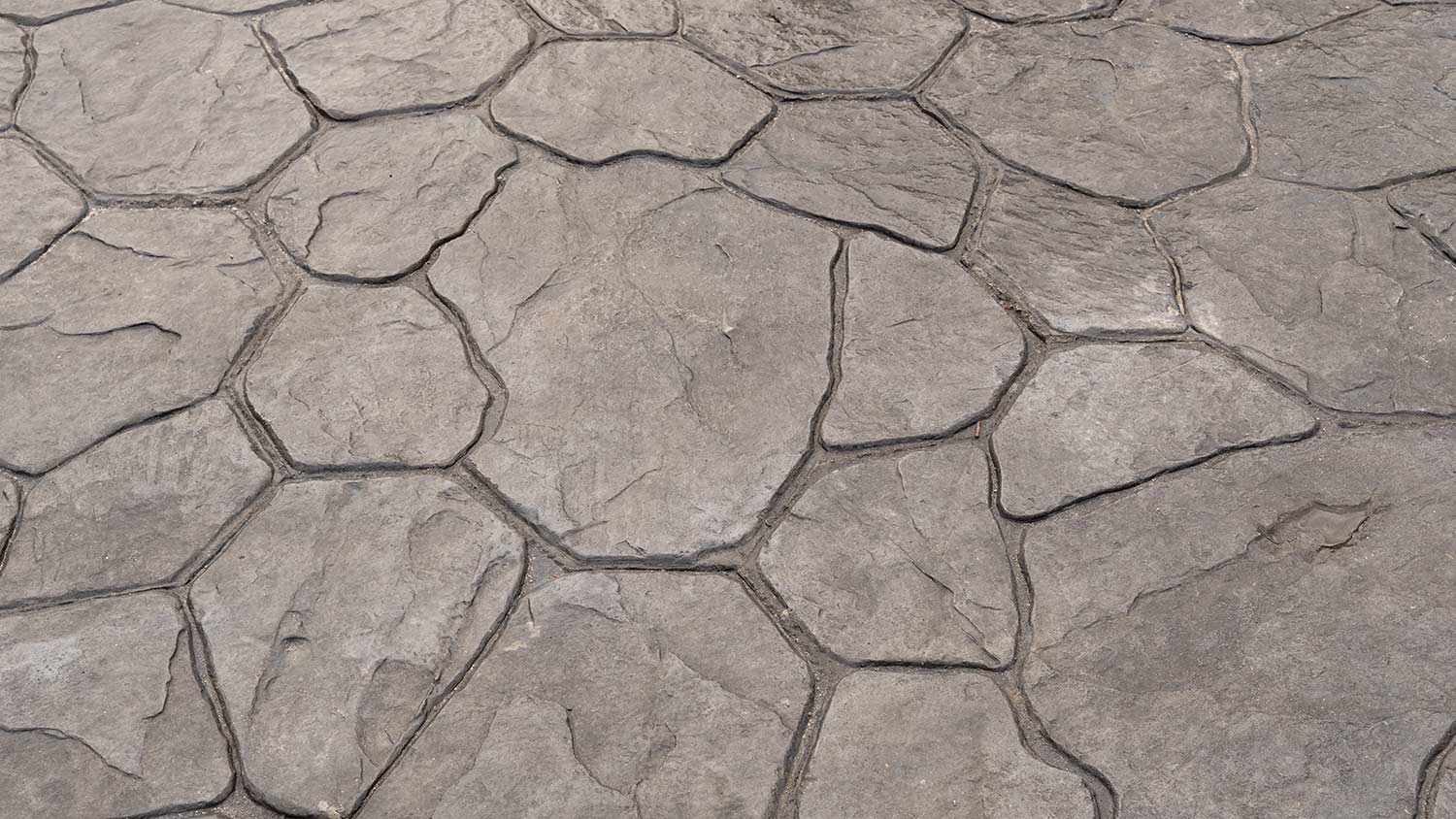 Stamped concrete patio closeup