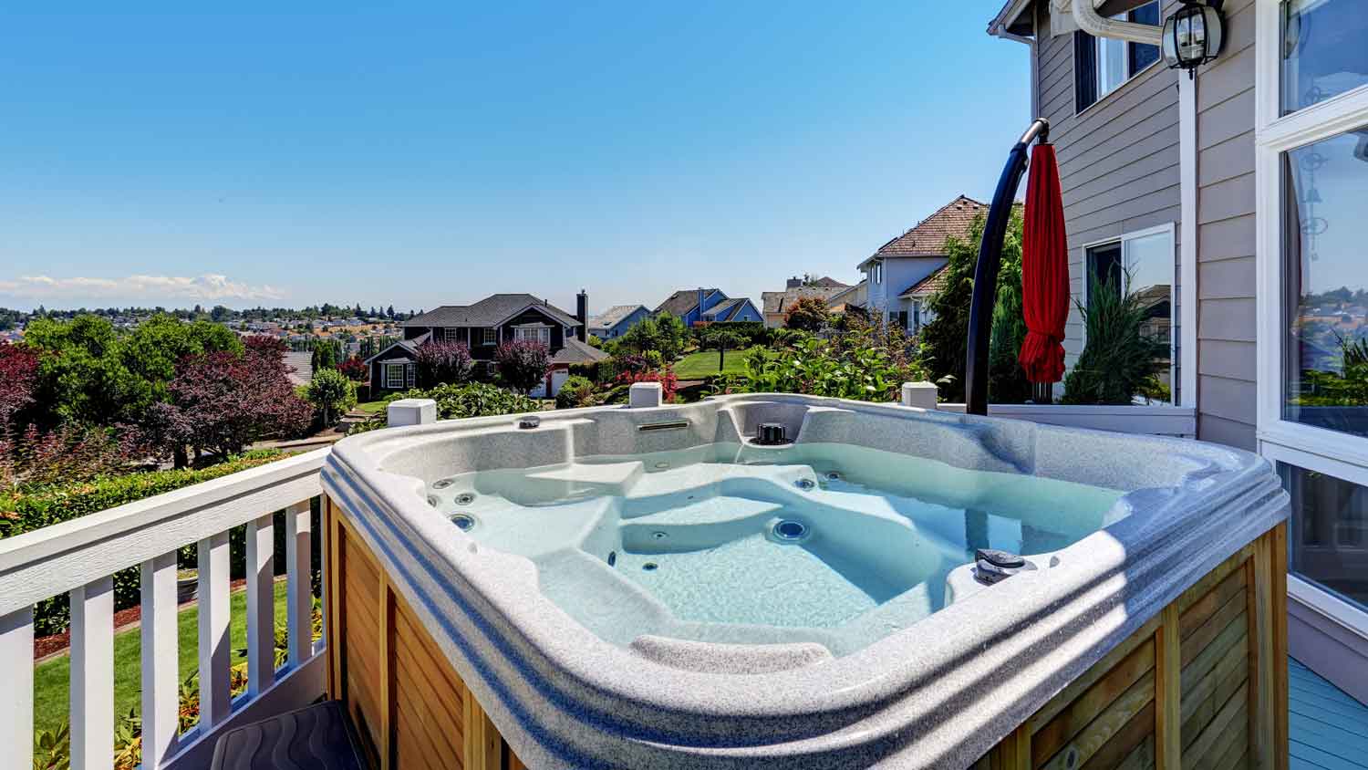 hot tub on deck