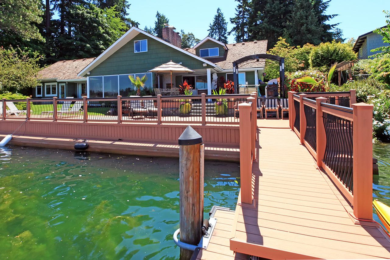 house with large dock area
