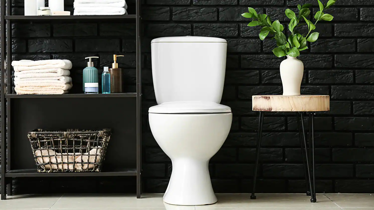 Modern bathroom with toilet