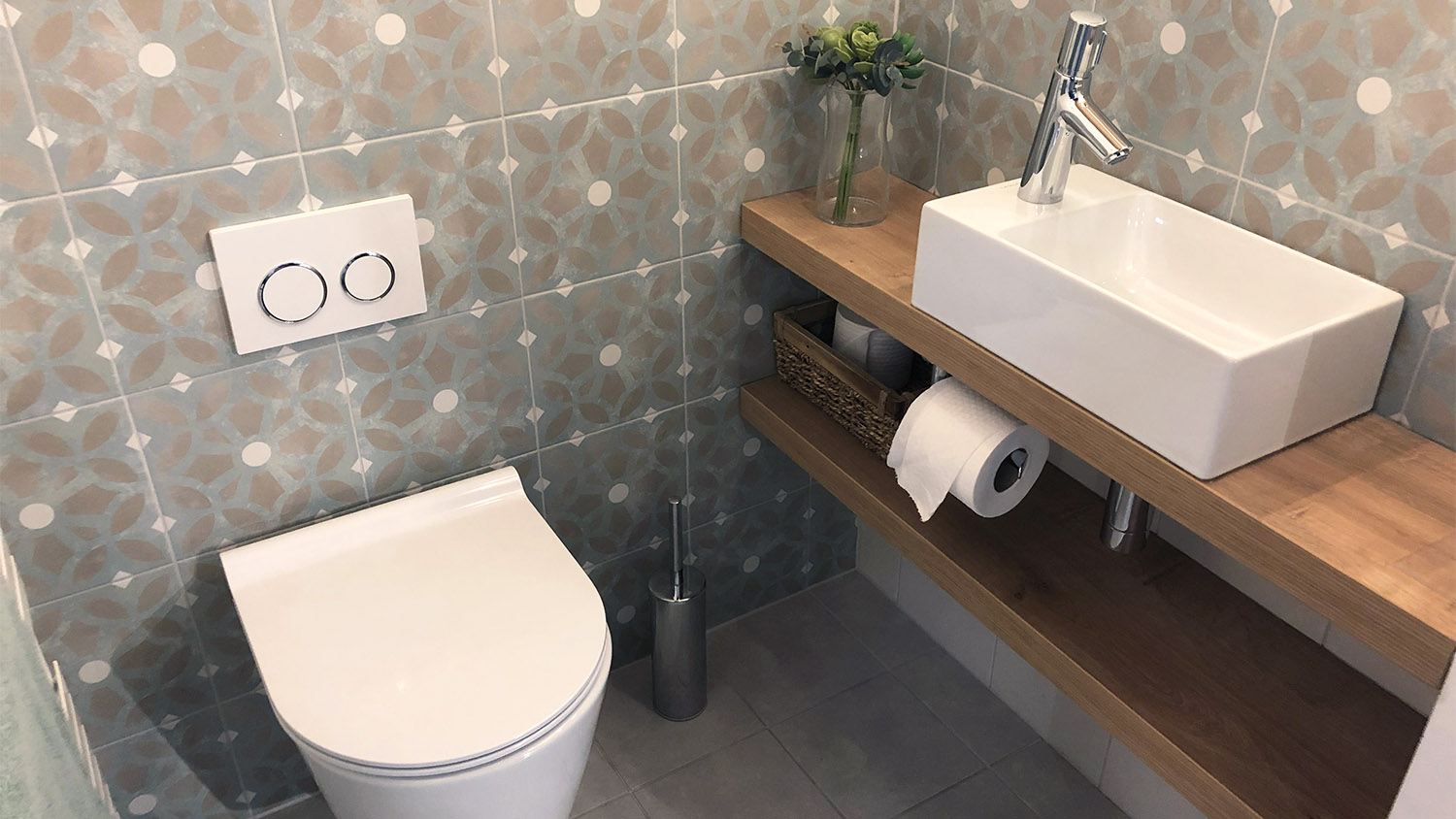 modern luxury toilet with dual flush