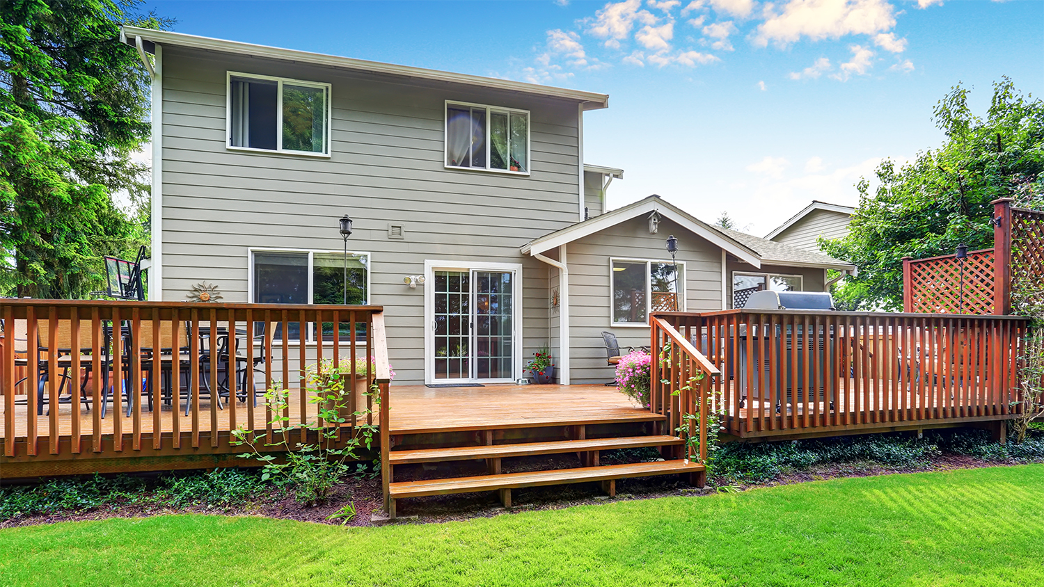 backyard with patio deck