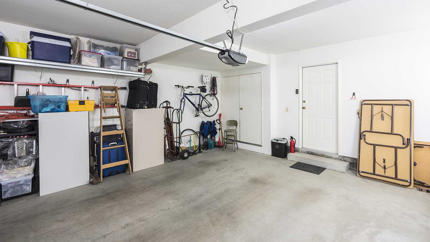 Clean and organized home garage