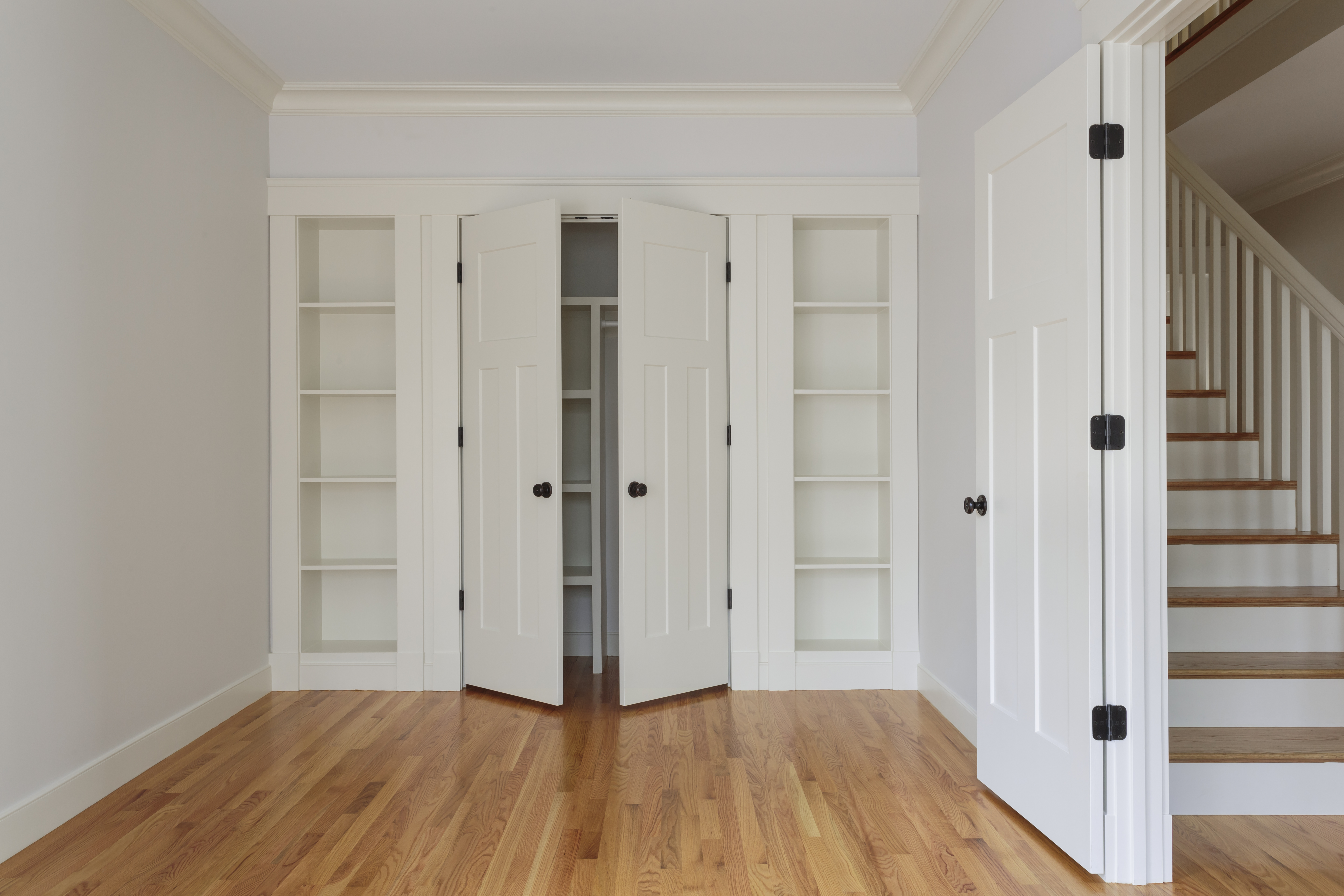 cabinets and hardwood flooring